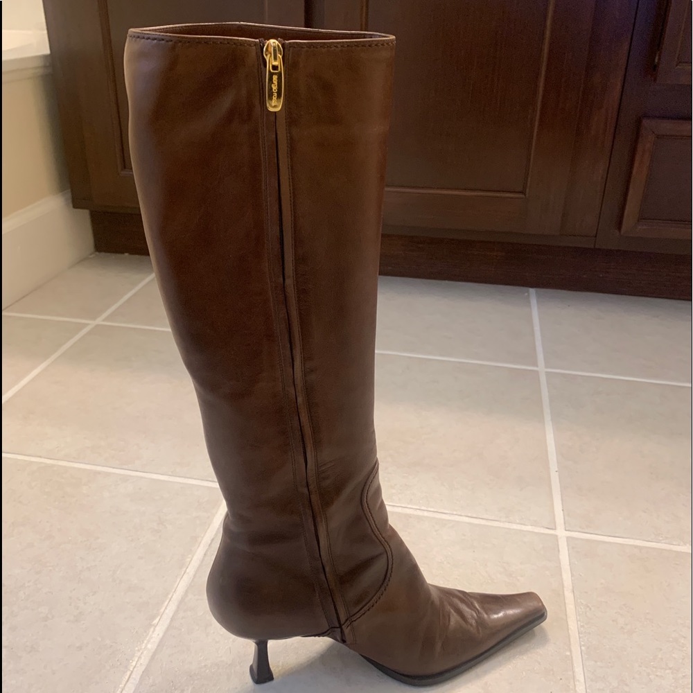 Sergio Rossi Brown Leather Boots